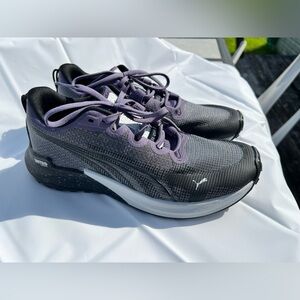 Puma Women's Black and Purple Athletic Shoes